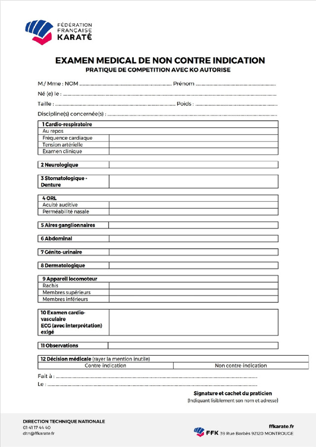 Aperçu de 11 - Examen médical - compétition KO autorisé.pdf